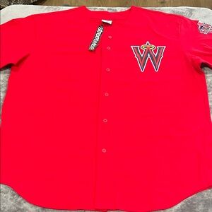 Vintage 2003 STREET WISE , baseball , Red Button-Up Men's jersey , NWT